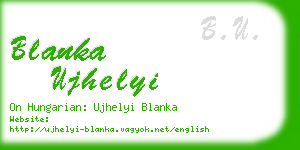 blanka ujhelyi business card
